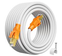 Soibke Cat 8 Ethernet Cable 30FT Shielded, High Speed Internet Cable 2000Mhz 40Gbps, SFTP Shielded Gold Plated RJ45 LAN Network Cable Waterproof, CAT8 Fastest Cable for Gaming/Router/Modem(10 Clips)