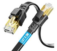 Soibke Cat 8 Ethernet Cable 3m High Speed Wifi Cable 3 Meters Gigabit Black