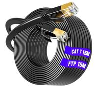 Soibke Cat7 Ethernet Cable 15m, Long Ethernet Internet Cable 15m High Speed