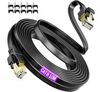 Soibke Ethernet Cable 10m 40Gbps 2000MHz Cat 8 Internet Cable 10m Flat High Speed