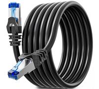 Soibke Ethernet Cable 15m Cat 6, Internet Cable High Speed, Network Cable FTP Shielded Anti Jamming, Wifi RJ45 LAN Cable Indoor for Router Modem - 250MHz 1000Mbps