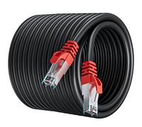 Soibke Ethernet Cable 50m Outdoor Indoor, Cat 7 Lan Internet Cable 50m Shielded, High Speed Long Network Cable 10Gbps RJ45 Weatherproof SFTP Gigabit Patch Cord Black for Router Modem