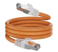 Soibke Ethernet Cable 5m Cat 7, Internet Cable 5m Orange LAN Network Shielded SFTP RJ45 Gigabit 10Gbps for Switch Router