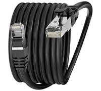 Soibke Ethernet Cable 5m High Speed, Long Ethernet Internet Cables Black Cat 6 FTP Shielded, 23AWG Network CAT6 5 meter - 10/100/1000Mbps, For Home/Router/Switch