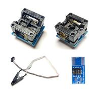 SOIC8 SOP8 to DIP8 Adapter Socket Wide Narrow Kit for Xgecu T48,T76,RT809H,RT809F,T56,ezp2023,EZP2019,CH341,All,SuperPro, TNM, TOP, GQ-4X, Stager, SOFI Series Programmer
