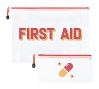 SOIDRAM 2 Pcs Cheer Bag Cheer Makeup Bag Gifts Zipper Pouch Makeup Case Cheerleader Accessories Snack Bags Bulk for Cheerleading Party Supplies, First AID