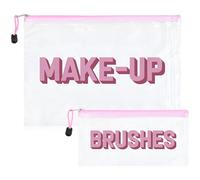 SOIDRAM 2 Pcs Cheer Bag Cheer Makeup Bag Gifts Zipper Pouch Makeup Case Cheerleader Accessories Snack Bags Bulk for Cheerleading Party Supplies, Make-up, Bold