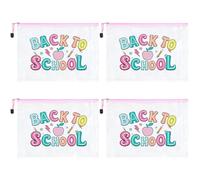 SOIDRAM 4PCS Makeup Bags Hair Face Skin Stuff Travel Organizer Cosmetic Toiletry Pouch with Zipper Perfect Gifts for Women, 4PCS Back to School
