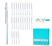 Soiftra 24 PCS Ear Cleaning Stick Sticky,Reusable Ear Wax Removal,Sticky Ear Cleaner,Ears Cleaner Set for Adults Kids Home Use Ear Pick, Portable Silicone Earwax Remover Tool Kit for Daily Grooming