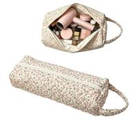 Soiftra Hair Dryer Travel Bag,Hair Tool Storage Case Compatible with Dyson Airwrap & Shark FlexStyle, Floral Quilted Portable Travel Hair Styling Accessories Bag for Hair Dryer Attachments