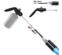 Soiiw Propane Torch Weed Burner, 1,200,000 BTU High Output Weed Torch Flame Thrower, Bubble Torch with Flame Control and 30 Inch Removable Long Arm for Garden Wood Ice Snow Road Weeds