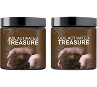 Soil Activated Treasure - You Will Be Amazed! Premium Soil Amendments Plant Flower Fertilizer Activator, Soil Activators for Raised Garden Beds, Organic Soil Improver (2pcs, 100g)