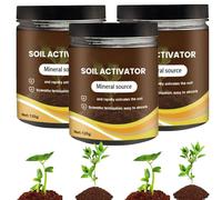 Soil Activator For Plants, Premium Organic Soil Activator，Loosens The Soils, Improve Soils Carbon Sequestration, Improve Nutrient Uptake, For Healthy Flowers And Plants (3 pcs)
