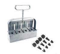 Soil Block Former for Soil Based Growing Systems Stainless Steel Design Works With Coco Coir and Compost Based Media (solid handle silver)