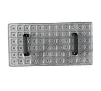 Soil Block Maker 72 Hole Seed Dibber Clear Plastic Soil Digger for Uniform Planting, Efficient Seed Planter & Spacer with Handle for Garden Beds