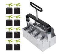 Soil Block Maker, 8 Grids Manual Garden Tool for Making Soil Clods, Double Row Design for Efficient Seedling Transplanting, Easy to Use and Clean