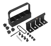 Soil Blocker Double Row Manual Soil Block Maker Tool Premium Stainless Steel for Seedling Greenhouse Gardens Farms Black Compact Lightweight