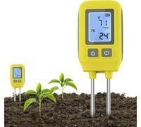 Soil Fertility Meter, Digital 4-In-1 Soil Nutrient And Temperature Meter with Backlit LCD Screen, for Garden, Farm, Lawn Care