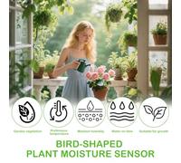 Soil Moisture Meter | Bird-Shaped Plant Moisture Sensor | Resin Garden Decoration Intelligent Plant Hygrometer for Agriculture Yard Lawn Indoor Outdoor Greenhouse Farm Bonsai Potted Home