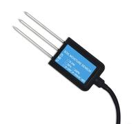 Soil Moisture Sensor Probe with Temperature & Conductivity Detection - IP68 Waterproof - 0-5V / 0-10V / 4-20mA Output for Irrigation & Environmental Monitoring Applications(D)
