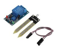 Soil Moisture Sensor Relay Control Module 12V Automatic Watering Switch with Time Delay Function for Garden Plants and Pots Adjustable Humidity Threshold Plated Sensor