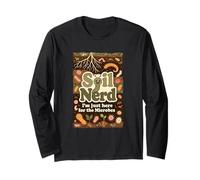 Soil Nerd I'm Just Here for The Microbes Organic Earthworm Long Sleeve T-Shirt