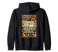Soil Nerd I'm Just Here for the Microbes Organic Earthworm Zip Hoodie