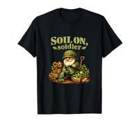Soil On Soldier Plant Parent Gnome Garden Art T-Shirt