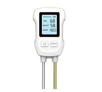 Soil PH Meter LCD Digital PH Moisture Temp Tester Dual Needle Acidity