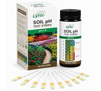 Soil pH Test Kit (3-9 Range) 100 Soil pH Tester Strips, Test Soil of Garden Lawn Grass Vegetable Flower Compost Indoor & Outdoor Plants