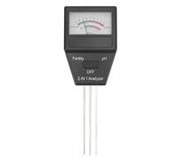 Soil PH Tester Soil Fertility Meter 2 in 1 Dual Function with 3 Probes for Home Garden Lawn Farm Indoor Outdoor Use ABS Material 6.5x3.2x18cm