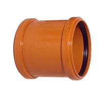 Generic Sports Soil Pipe Straight Coupler 110 mm Push-Fit Underground Brown 4" Sewerage