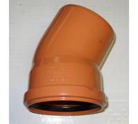 Soil Pipe 15 Degree Bend 110 mm Inlet - Push Fit - Brown - Underground - Waste
