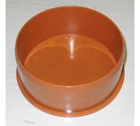 Soil Pipe 160 mm - Cap - Push-Fit - Underground - Brown - 6''