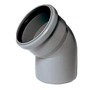 Soil Pipe 30 Degree Bend 110 mm Inlet - Push Fit - Grey - Waste