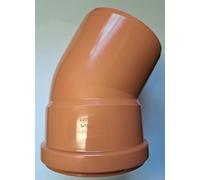 Soil Pipe 30 Degree Bend 160 mm Inlet - Push Fit - Brown - Waste