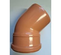 Soil Pipe 45 Degree Bend 110 mm Inlet - Push Fit - Brown - Waste