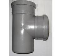 Soil Pipe Branch 110 mm with a 90 Degree 110 mm Inlet - Push Fit - Grey