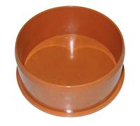 Soil Pipe Cap 110 mm Inlet - Push Fit - Underground - Brown - Waste