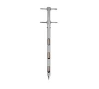 Soil Sampler Probe 0.54m 304 Stainless Steel Rotation Handle Pointed Design with Precise Scale for Powder Soil Sampling