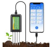 Soil Sensor Meter 7-in-1 with pH, Temperature, Moisture, NPK - Gardening Plant Growth Monitor for Android & Hongmeng OS - Durable Probe for Accurate Testing