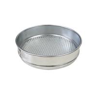 Soil Sieve, Round Hole Punching Sieve 0.075-60mm, Chrome Plated Frame Diameter 20cm 1piece(10mm)