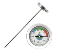 Soil Temperature Gauge - Stainless Steel, 7in Outdoor Ground Thermometer Easy-to-Read | Compost Soil Temperature Monitor Garden Thermometer For Gardening Composting Greenhouse Lawn Care Farming