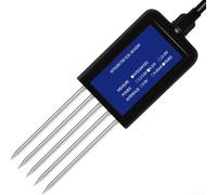 Soil Temperature Humidity Meter with pH NPK Sensor - 7-in-1 Conductivity Tester for Garden Greenhouse Pasture IP68 Stainless Steel 135x65mm(6-in-1)