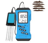 Soil Tester, Digital 7 in 1 Multifunctional Meter for Nitrogen, Phosphorus, Potassium, pH, Moisture, Nutrient Conductivity, High Accuracy