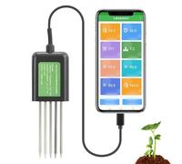 Soil Tester - Digital Soil Analysis Meter with pH, Temperature, Moisture, and Nutrient Measurement Functions for Android App - Ideal for Gardening and Farming