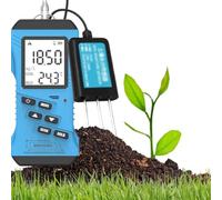 Soil Tester for Moisture, pH, NPK, Temperature & Conductivity - Portable Soil Fertility Detector for Gardening, Agriculture & Environmental Monitoring