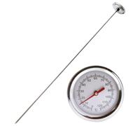 Soil Thermometer, Compost Thermometer, Portable Large 2-inch Dial Stainless Steel Soil with 20-inch Stem for Ground, Compost, Garden