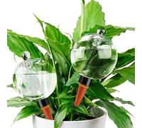 Soilagua 19 oz Extra Large Plant Self Watering Globes Top Fill, Plastic Water Bulbs, Slow Release Terracotta Self Watering Planter Insert, Plant Watering Devices System, Water Spikes Stakes, 2 Pack