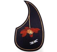 Soild Acoustic Guitar Pickguard Rosewood Inlay Solid Wood with Self Adhesive Abalone Flower for Martin D-45 and Taylor Guitar or Folk Acoustic Guitar Scratch Plate